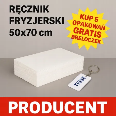 Ręcznik fryzjerski perforowany 50x70 op. 50 szt. + GRATIS BRELOCZEK