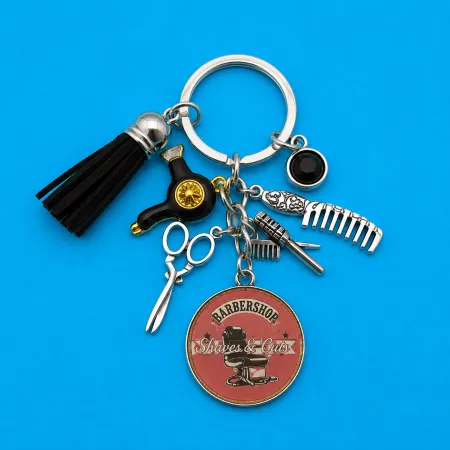 Brelok Barberski Shaves & Cuts – Retro Red